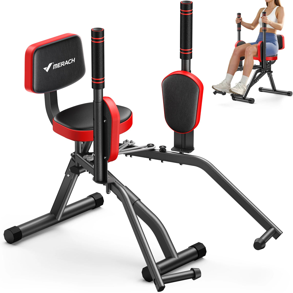 Merach Hip Abductor Machine Adjustable Resistance Home Gym Leg Trainer