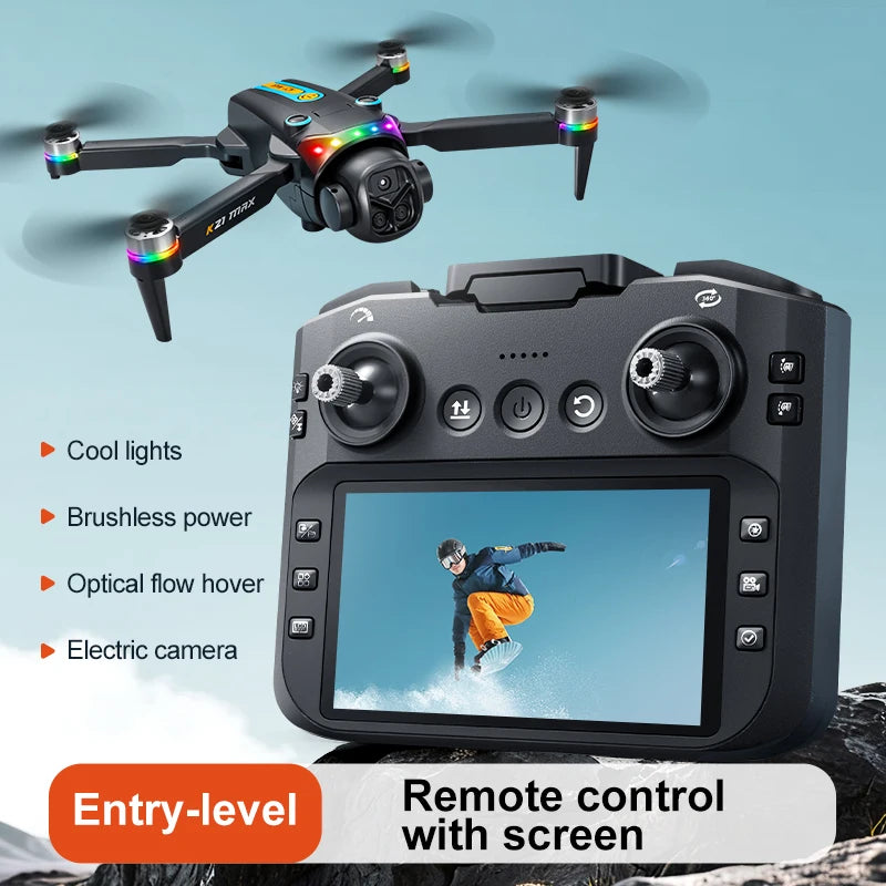 ZNLYRION K21MAX Foldable Brushless RC Drone With Screen Remote Camera