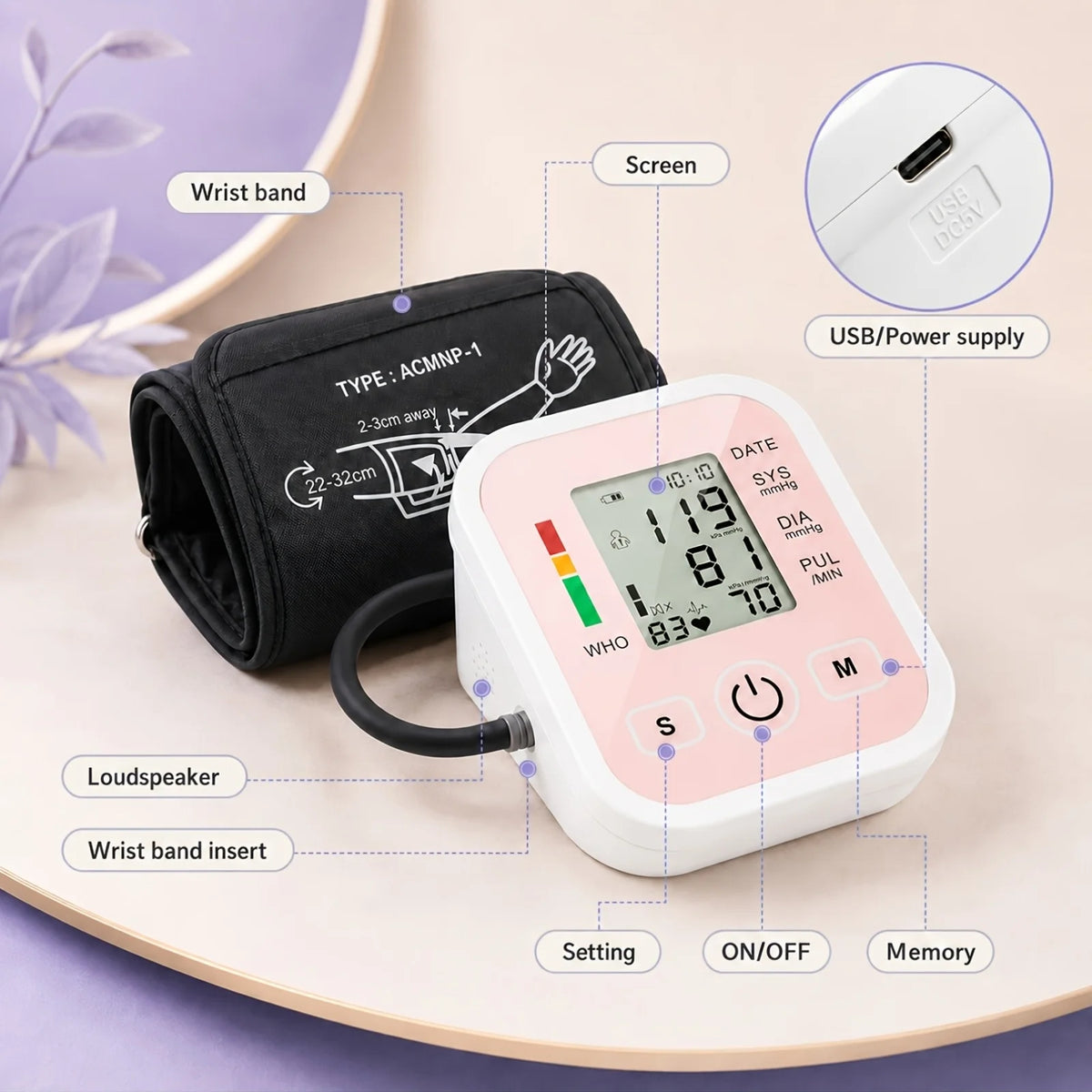Jitesy Digital Arm Blood Pressure Monitor With Pulse Oximeter