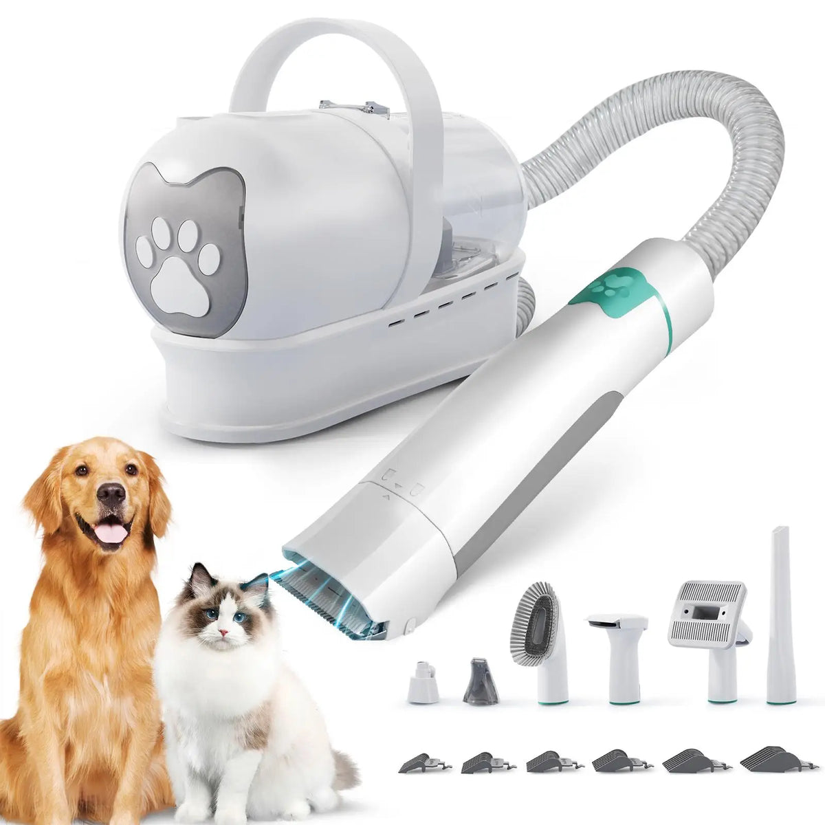 Professional Pet Grooming Vacuum Kit With Nail And Paw Trimmer