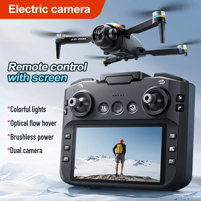 ZNLYRION K21MAX Foldable Brushless RC Drone With Screen Remote Camera
