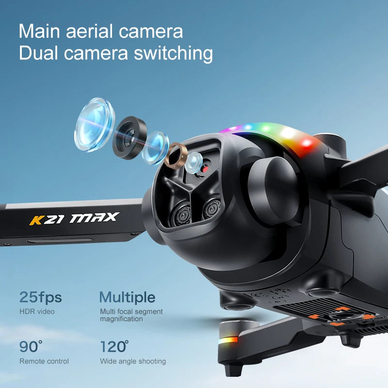 ZNLYRION K21MAX Foldable Brushless RC Drone With Screen Remote Camera