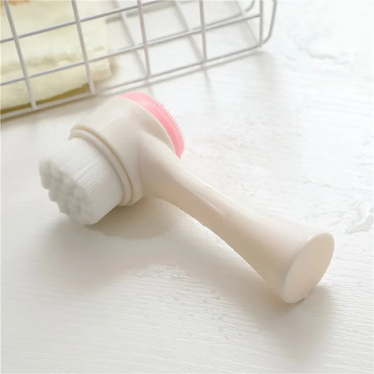 Silicone Double Sided Facial Cleansing And Exfoliating Brush