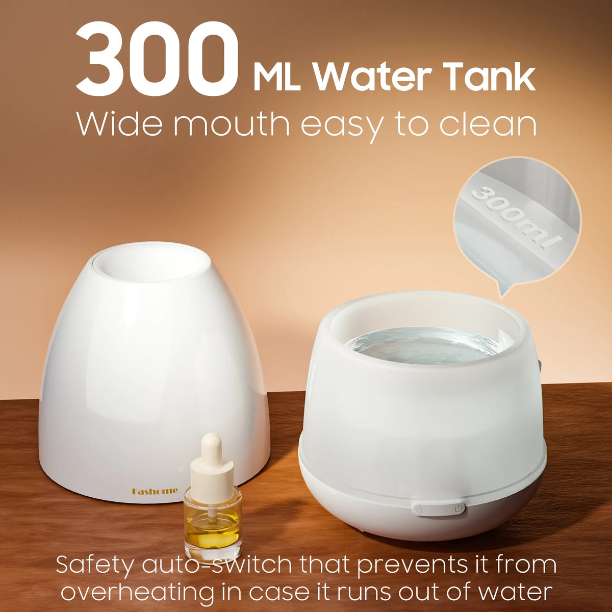 Fashome Ultrasonic Aromatherapy Diffuser With Auto Shut Off