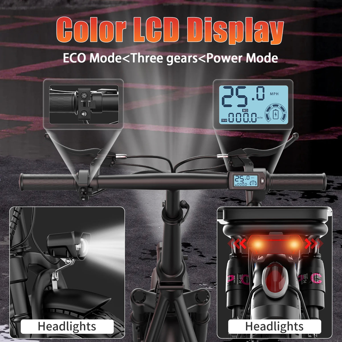 UPlee GQ8 Folding Electric Bike With Full Suspension Trunk