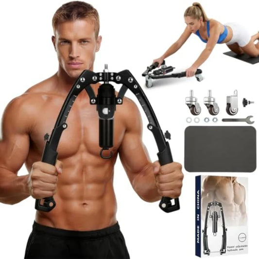 Twister Arm Trainer with Adjustable Resistance Band Ab Roller