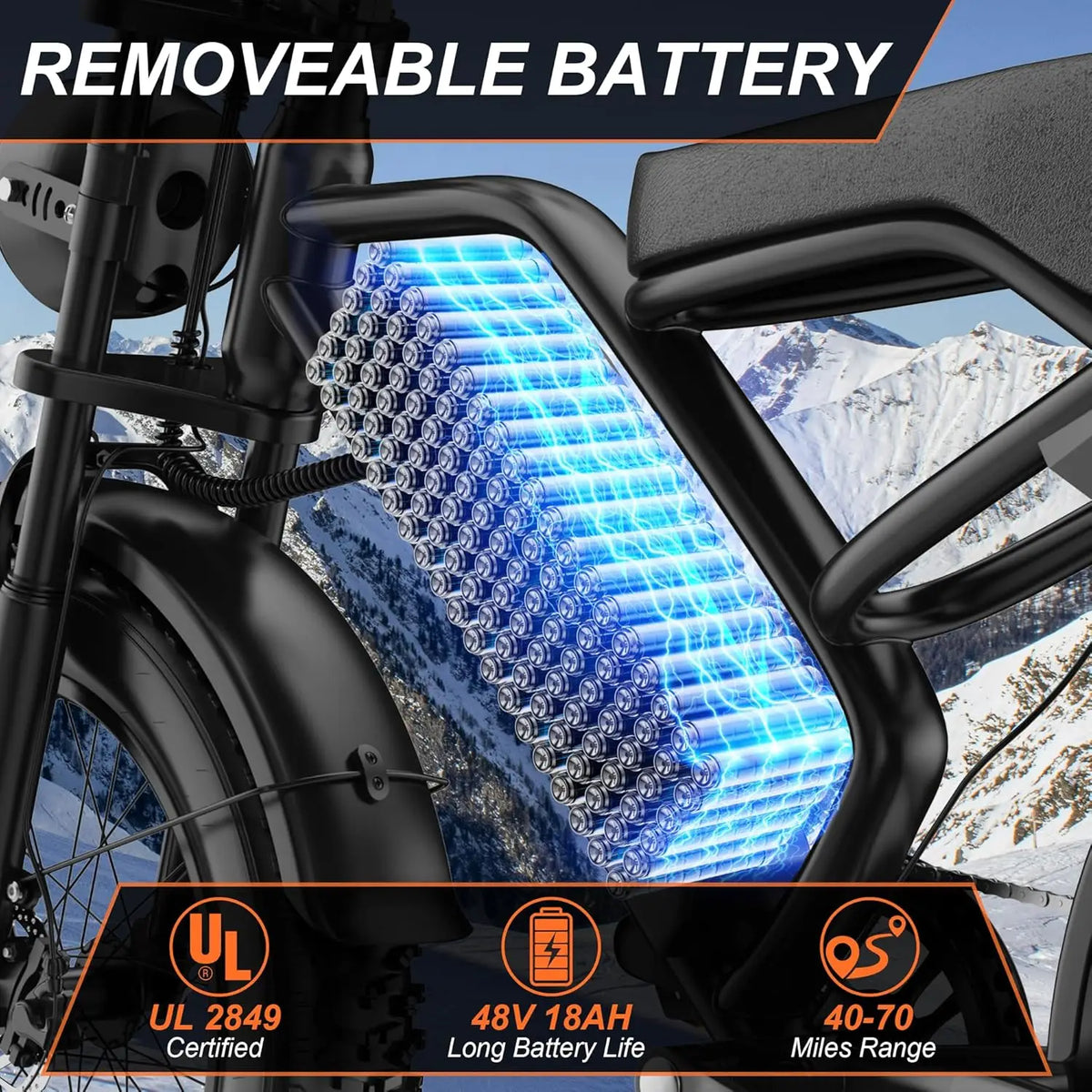 Aovopro 1500W Electric Bike With Disc Brake Long Range
