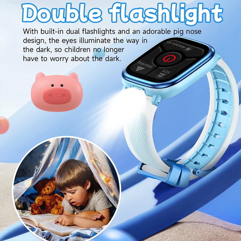Children Smart Learning Watch With Flashlight Waterproof Fitness Tracker