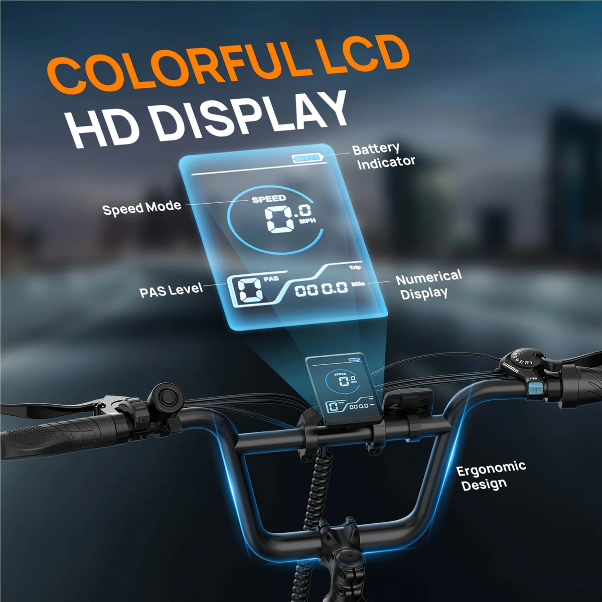 URLIFE 750W Electric Fat Tire Bike With Dual Disc Brakes