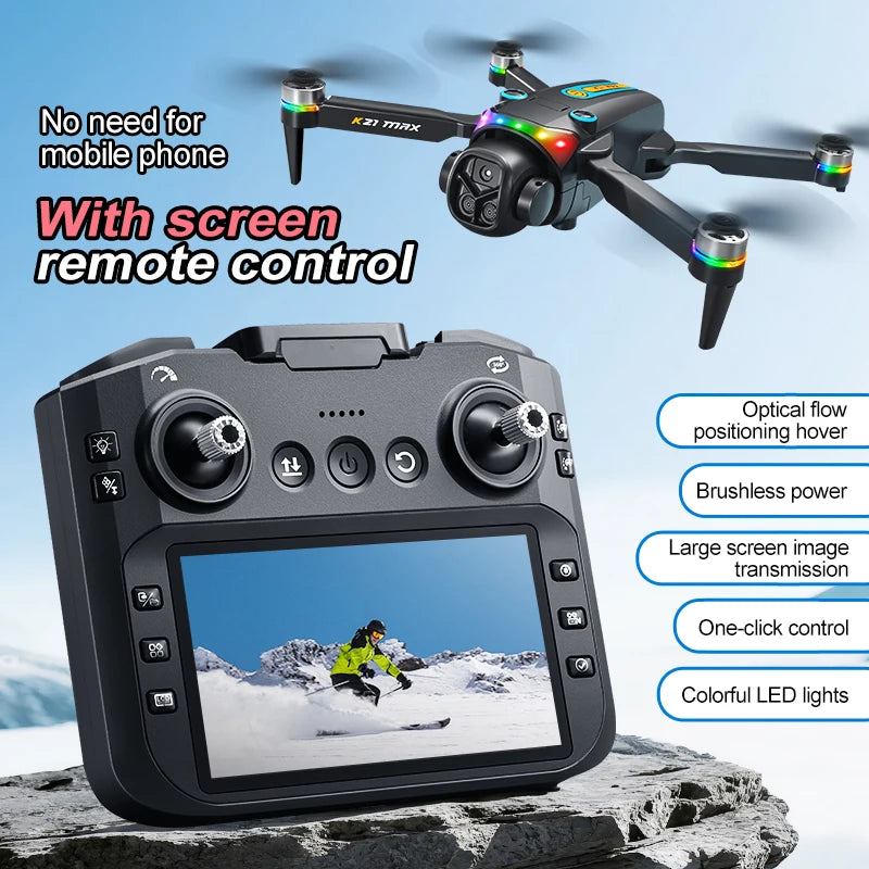 Evanovm K21MAX Drone With Built In Screen Controller For Beginners