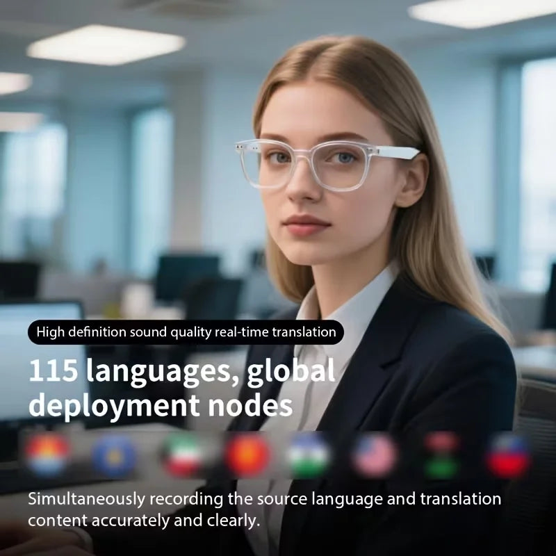 Smart AI Translation Glasses For Calls And Music Playback