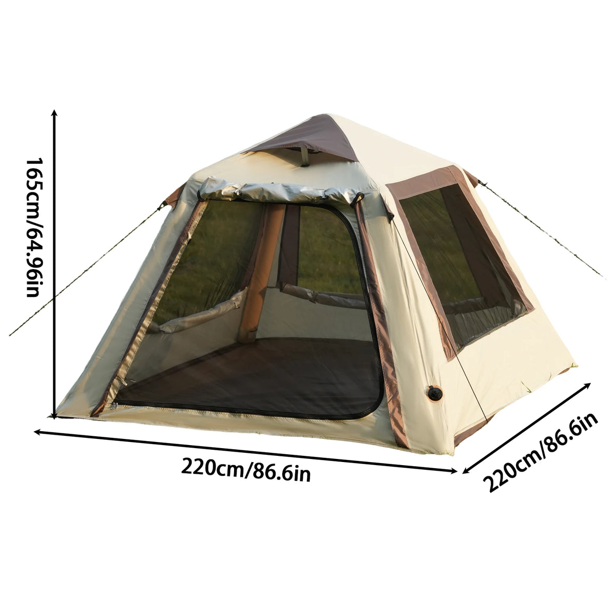 Pakicetus Easy Setup Inflatable Glamping Tent With Roof Window
