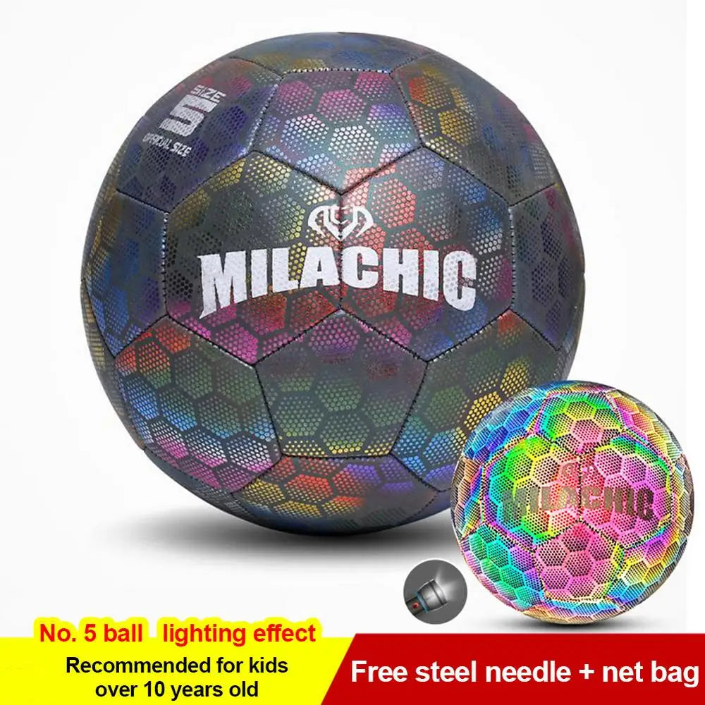 Luminous Reflective Soccer Ball Professional Night Training Gear