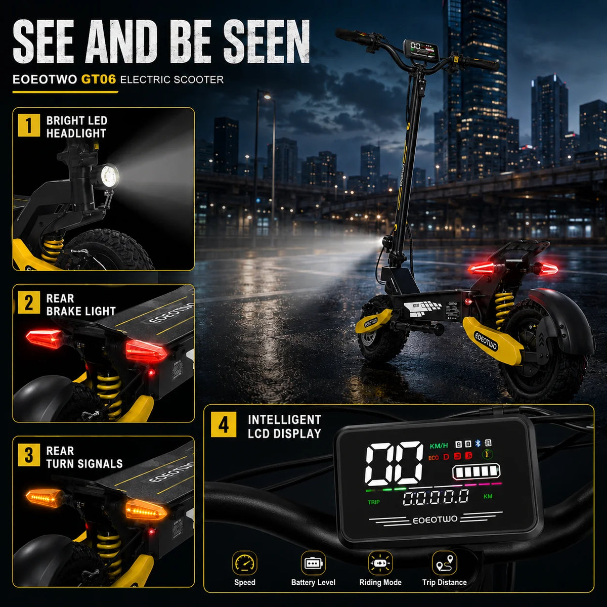 EOEOTWO Foldable Off Road Electric Scooter For Adults