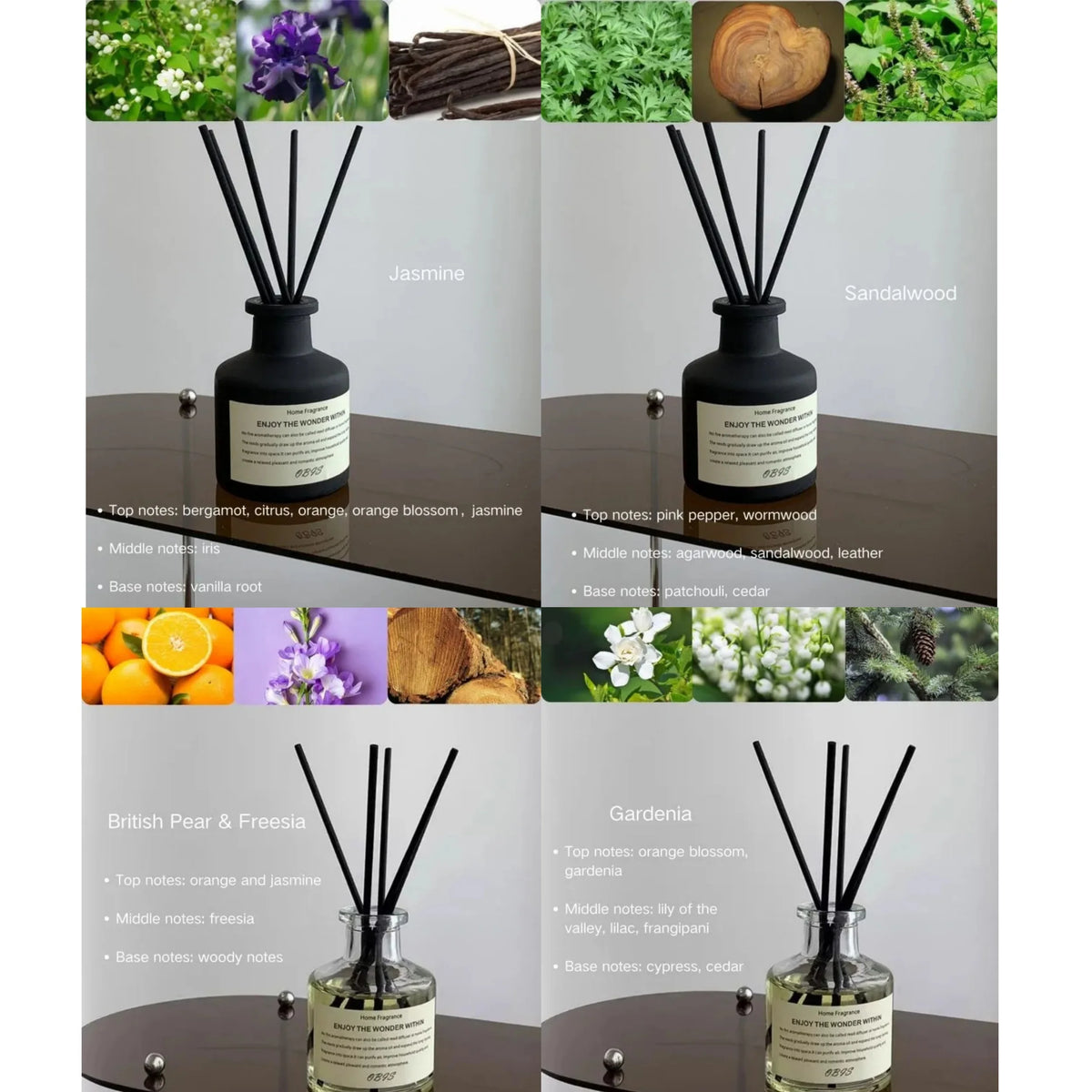 Freesia Jasmine Reed Diffuser Home Fragrance Oil For Indoor Spaces