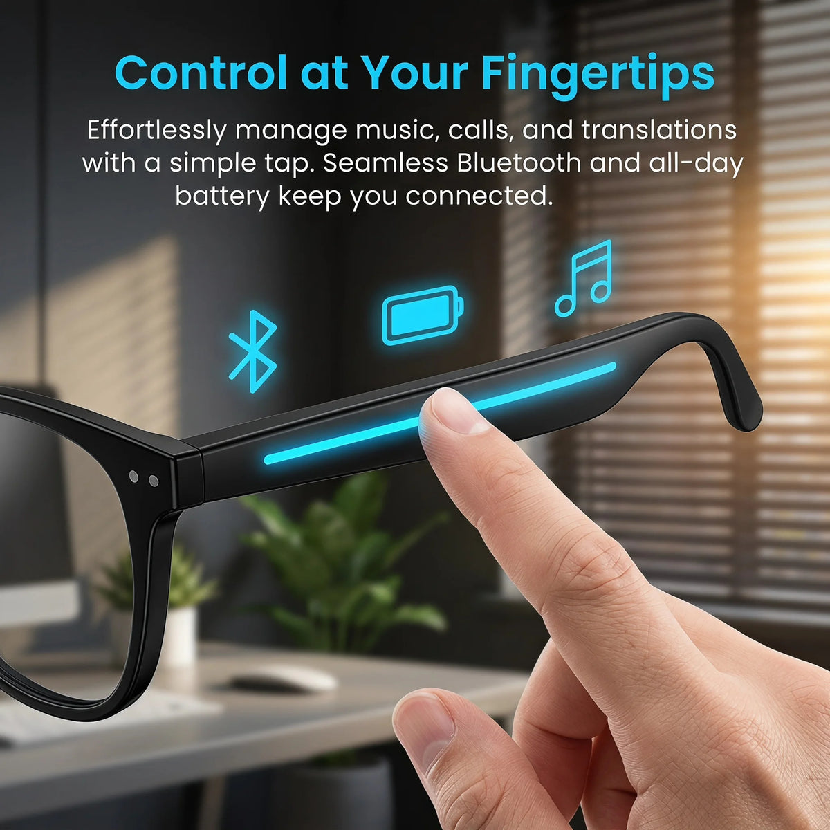 Smart AI Translation Glasses With Bluetooth Calling And Photochromic Lenses