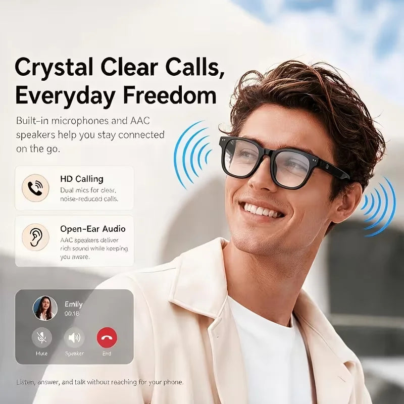 Smart AI Translation Glasses For Calls And Music Playback