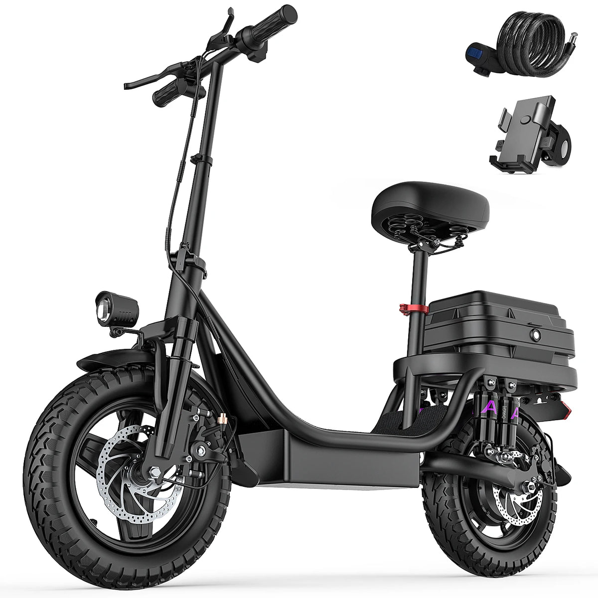 UPlee GQ8 Folding Electric Bike With Full Suspension Trunk