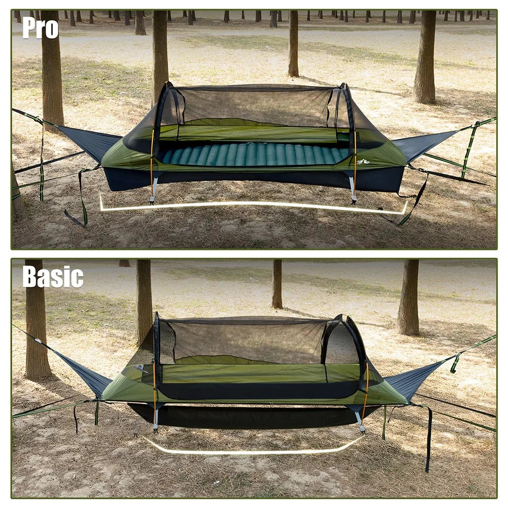 Night Cat Flat Lay Hammock Tent With Air Pad And Rainfly