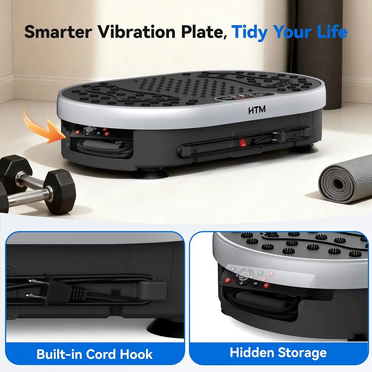HTM Vibration Plate Exercise Machine With Remote Control For Fitness