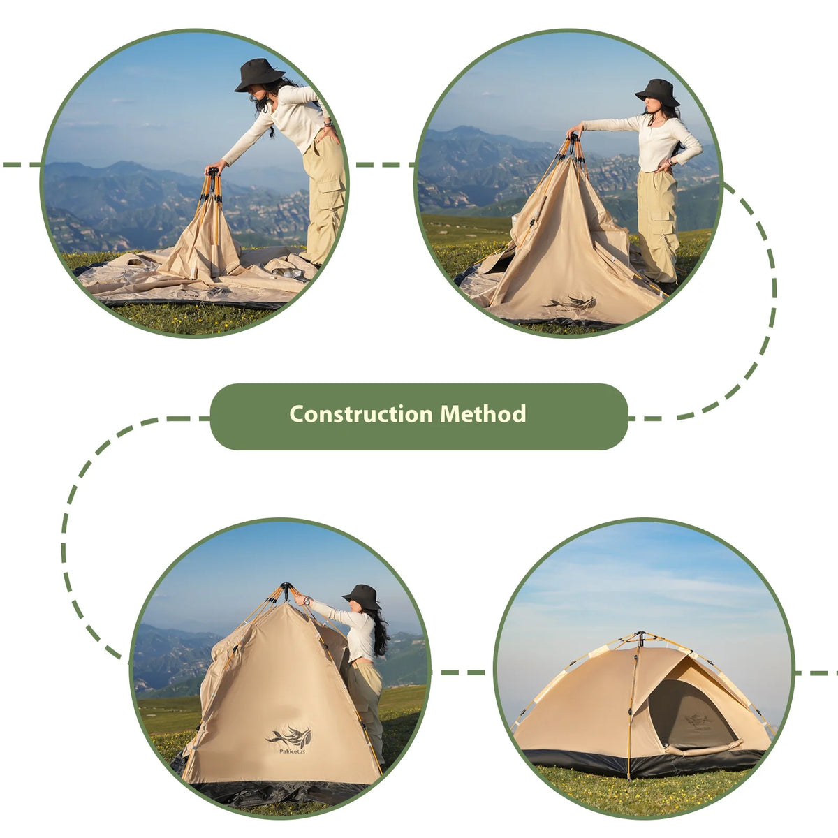 Pakicetus Instant Pop Up Dome Tent For Outdoor Family Camping