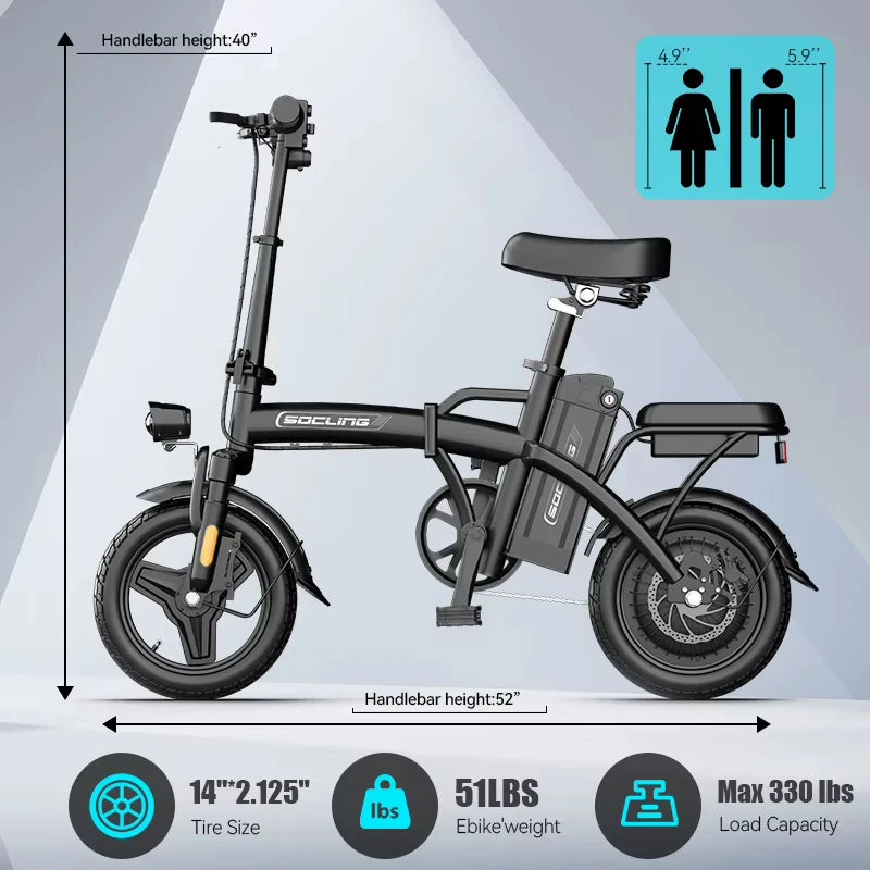 G11 Foldable Electric Bike For Adults With Reliable Brushless Motor