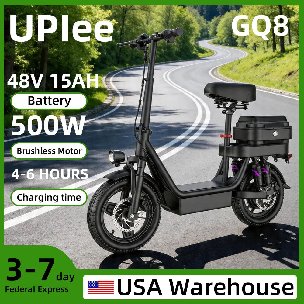 UPlee GQ8 Folding Electric Bike With Full Suspension Trunk