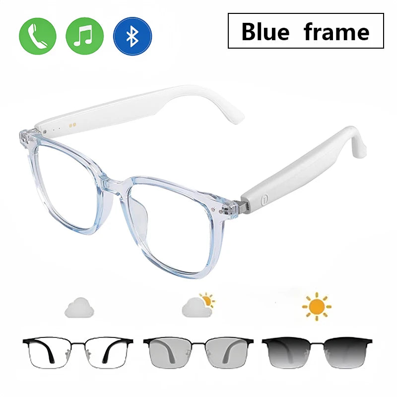 Smart AI Translation Glasses With Open Ear Bluetooth Photochromic Lenses