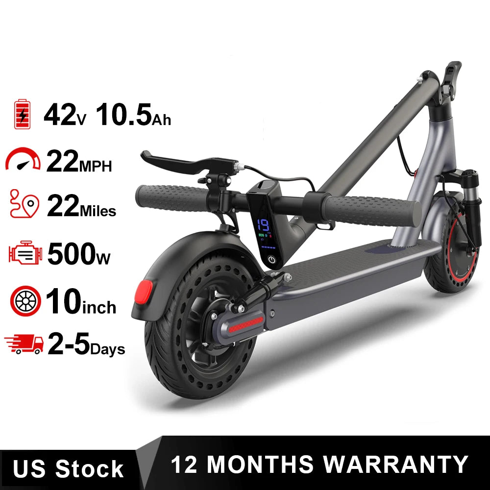 AOVOPRO Foldable Electric Scooter With 500W Motor And Dual Brakes