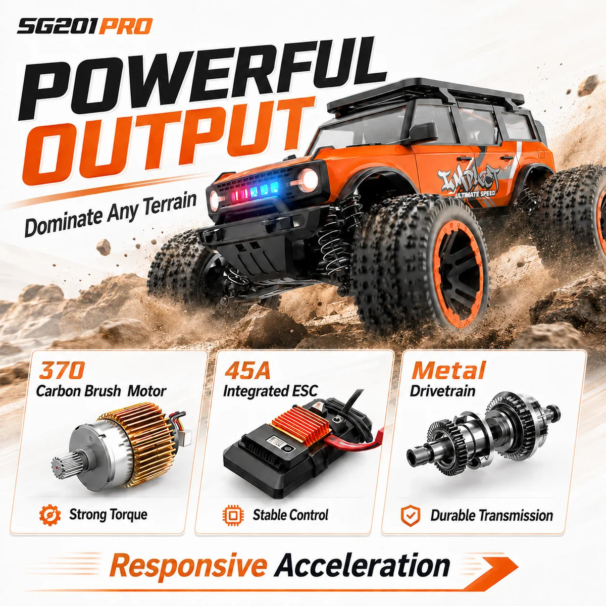 ZNLYRION 4WD Electric Off Road RC Truck With Battery Toy