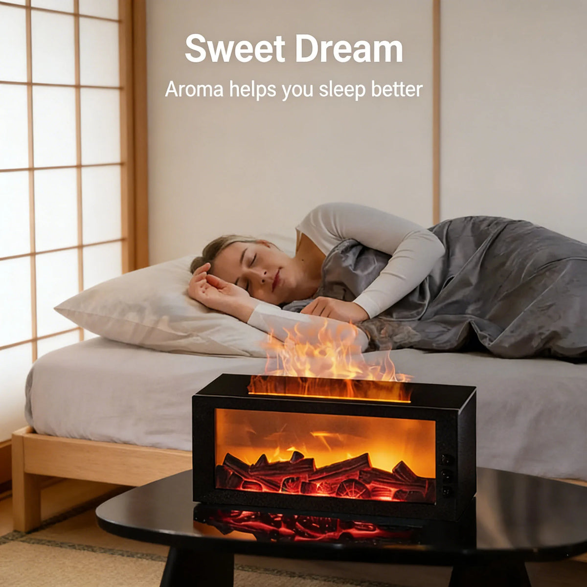 Miflame Ultrasonic Cool Mist Humidifier And Aroma Diffuser LED Light