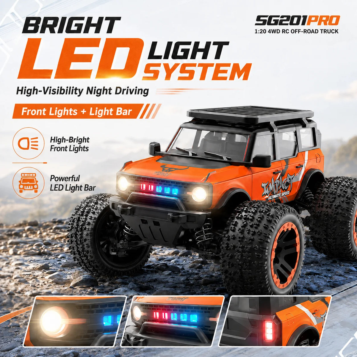 ZNLYRION 4WD Electric Off Road RC Truck With Battery Toy