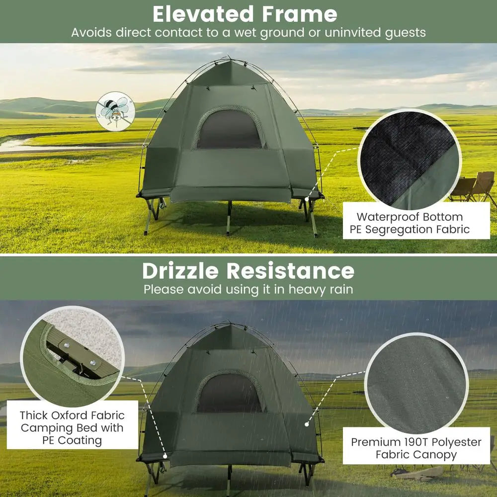 Waterproof Folding Camping Tent Cot With Complete Sleeping System