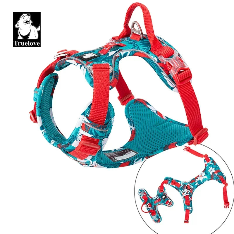 Truelove Adjustable Reflective Nylon Padded Dog Harness