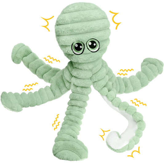 Octopus Design Plush Squeaky Dog Chew Toy For Teething