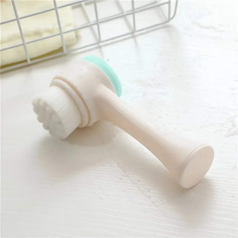Silicone Double Sided Facial Cleansing And Exfoliating Brush