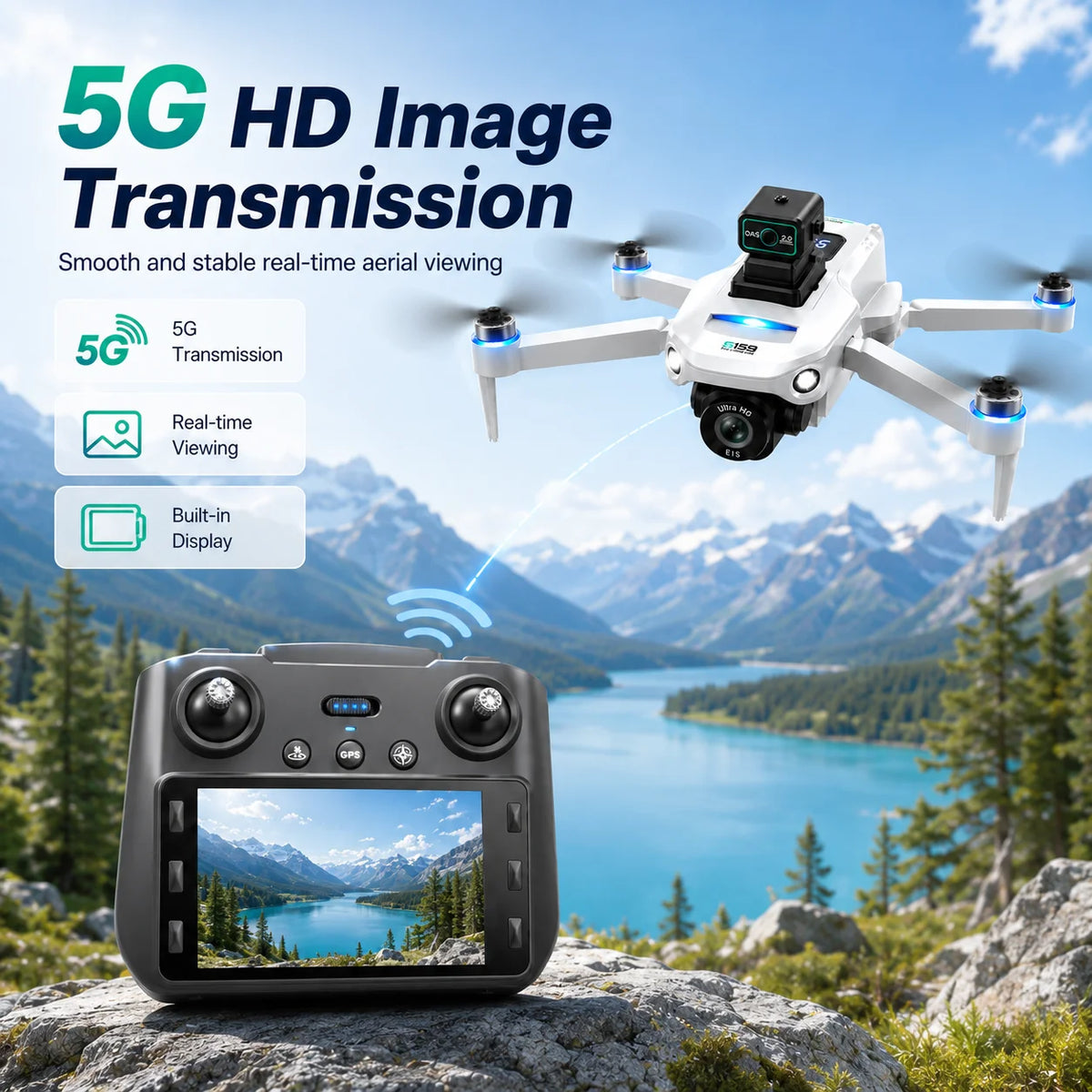 ZNLYRION S159 Brushless GPS Drone With Professional 8K Camera System