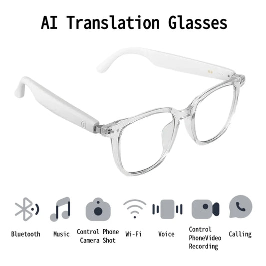 Smart AI Translation Glasses With Bluetooth Audio And Photochromic Lenses