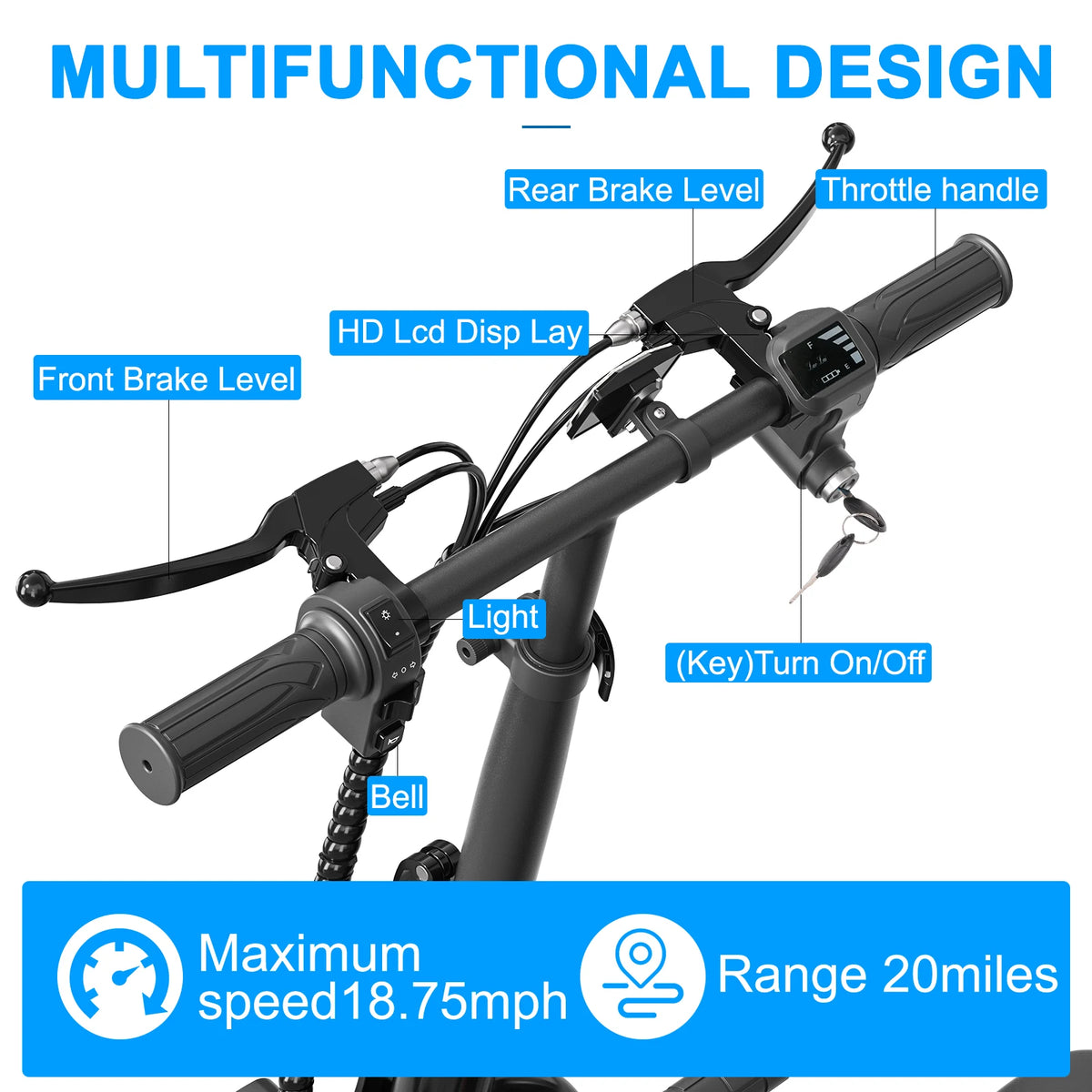 Eilleo Spacewalk 750W Adult Electric Scooter With Integrated Seat