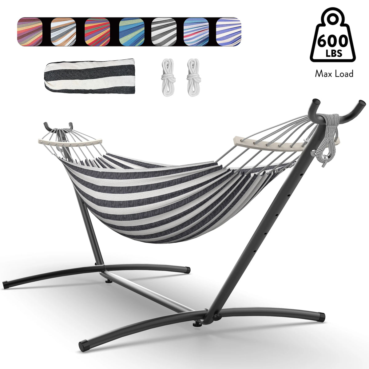 Gyroor Heavy Duty Adjustable Stand Hammock With Carry Sack