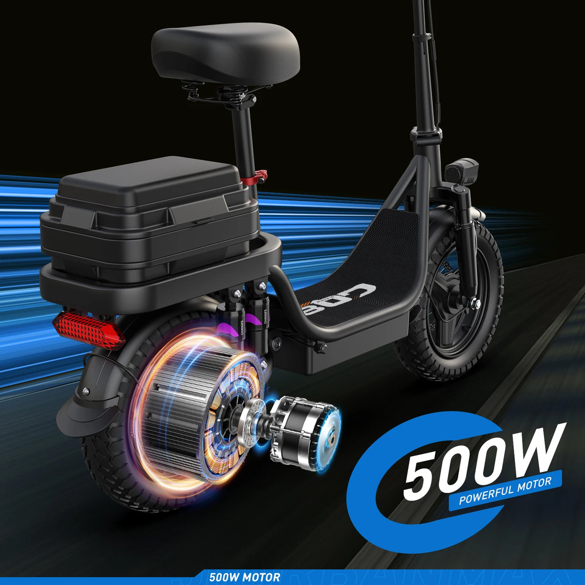 Uplee GQ8 500W Foldable Electric Bike with Fat Tire