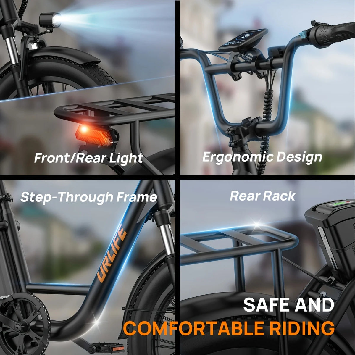 URLIFE 750W Electric Fat Tire Bike With Dual Disc Brakes