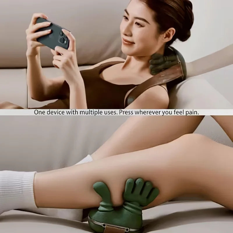 Portable Wireless Bionic Heated Neck And Shoulder Massager