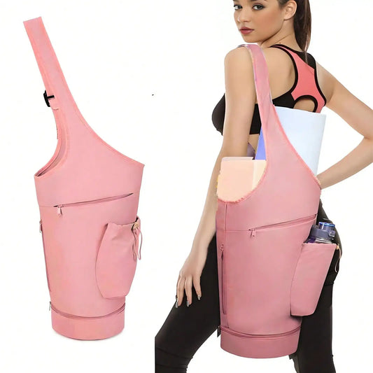 Premium Yoga Mat Tote With Zippered Pockets For Gym Use