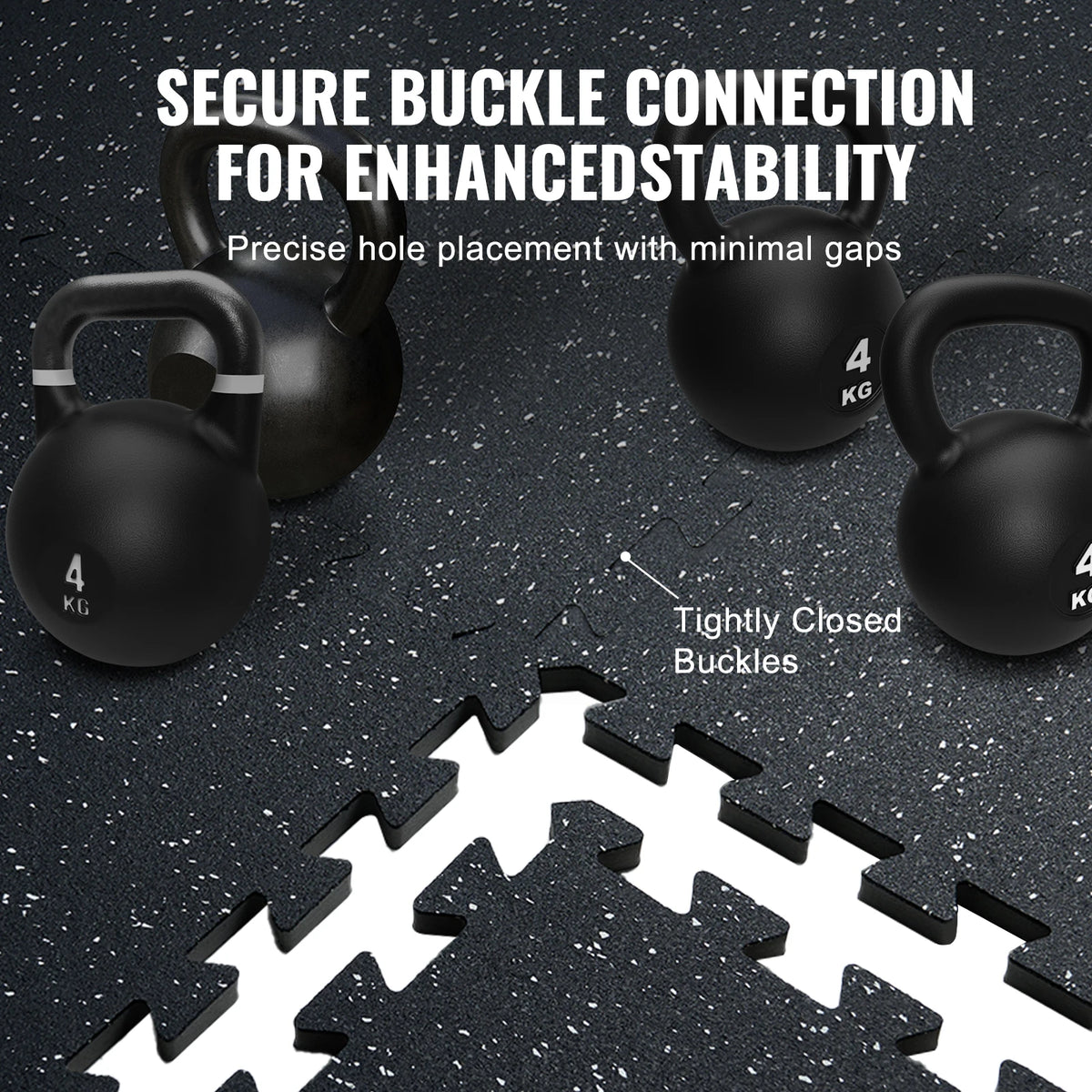 SucceBuy Interlocking Rubber And EVA Foam Exercise Floor Mats