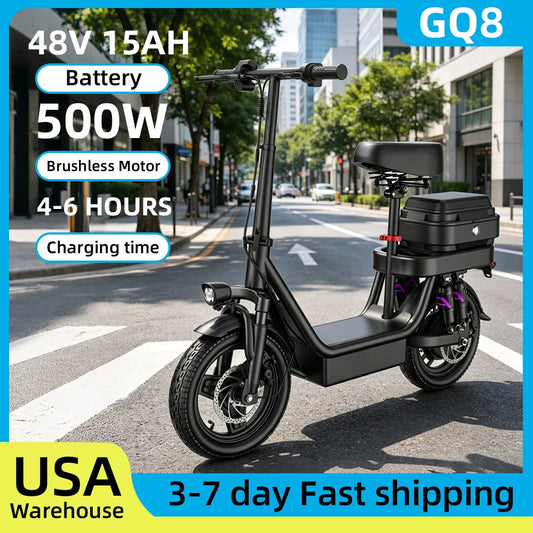 Uplee GQ8 500W Foldable Electric Bike with Fat Tire