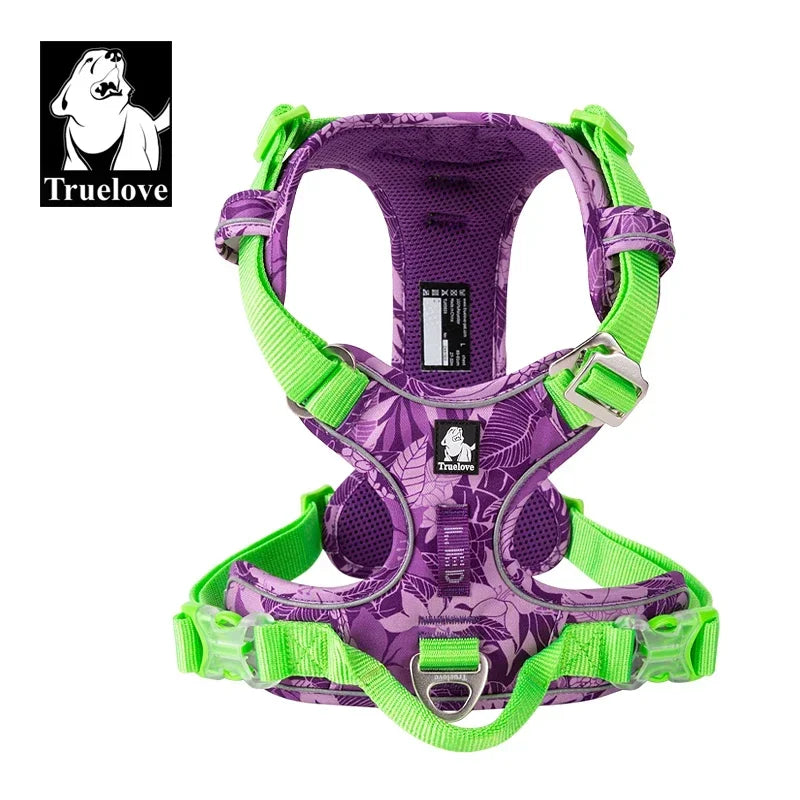 Truelove Adjustable Reflective Nylon Padded Dog Harness
