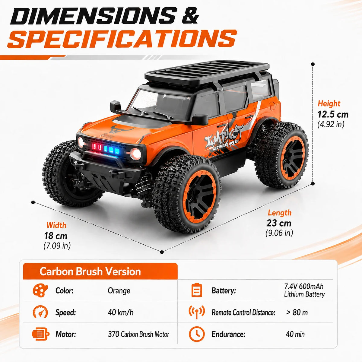 ZNLYRION 4WD Electric Off Road RC Truck With Battery Toy
