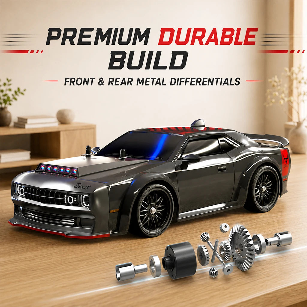 ZNLYRION Brushless 4WD Remote Control Drift Racing Car LED Lights