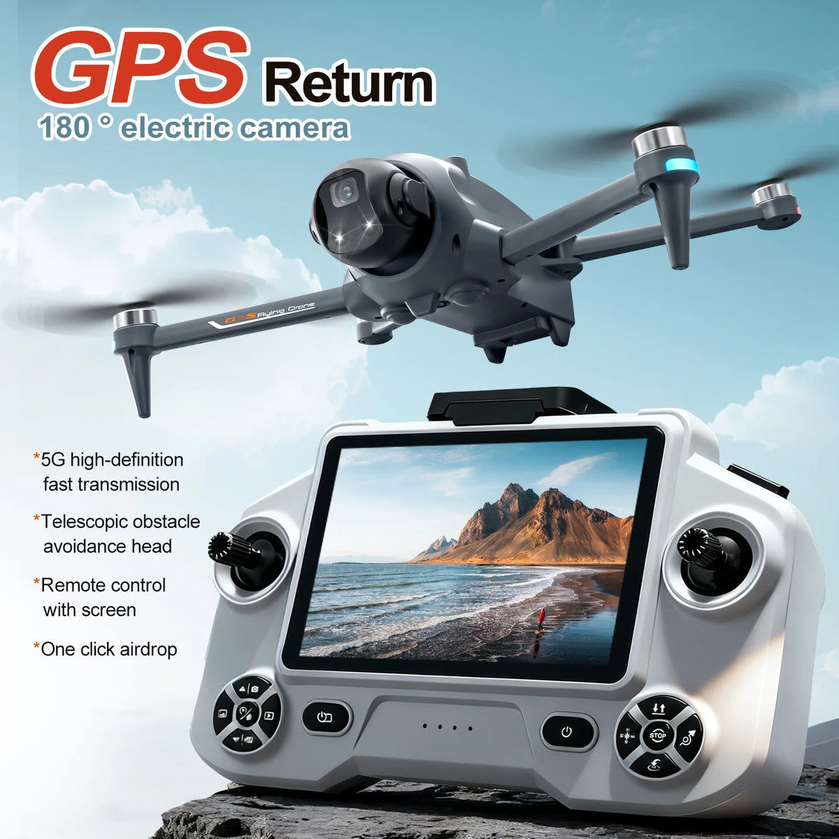 ZNLYRION GPS Foldable Drone With Intelligent Obstacle Avoidance